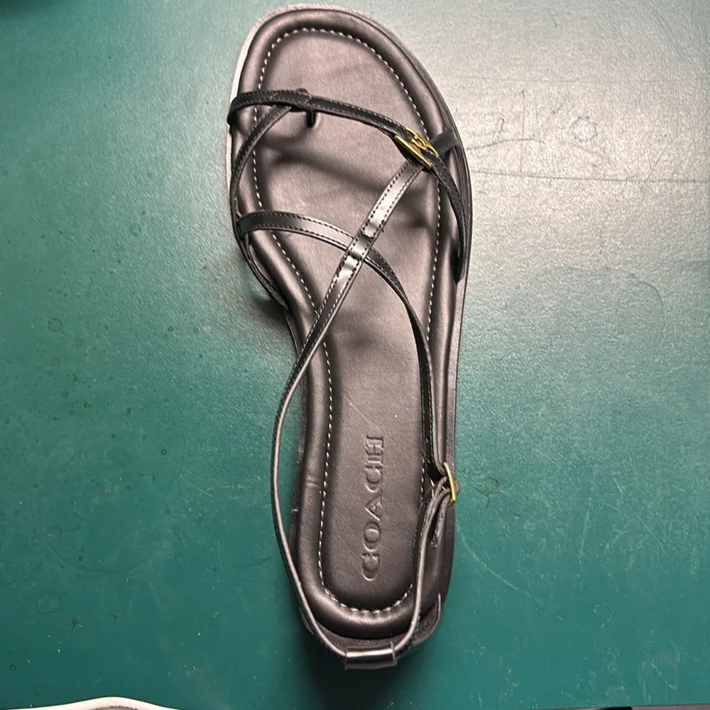 Coach Black Jenni Leather Sandals - Picture 2 of 10